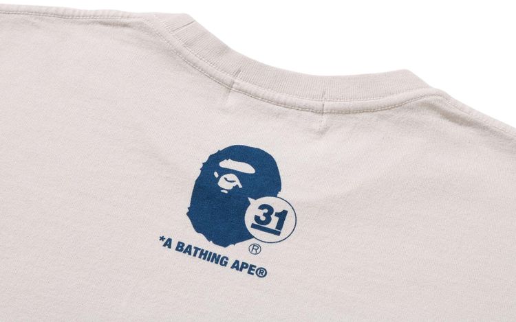 BAPE A Bathing Ape 31st Anniv Ape Head Tee Ivory