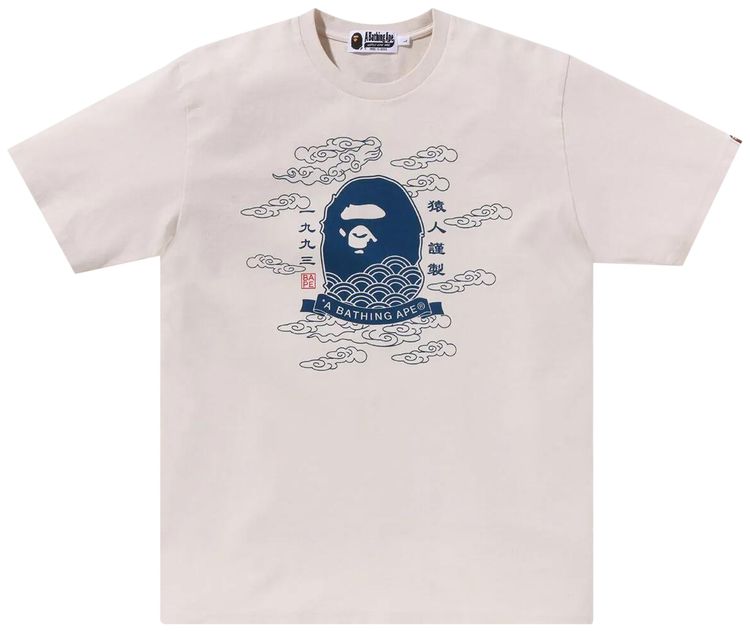 BAPE A Bathing Ape 31st Anniv Ape Head Tee Ivory