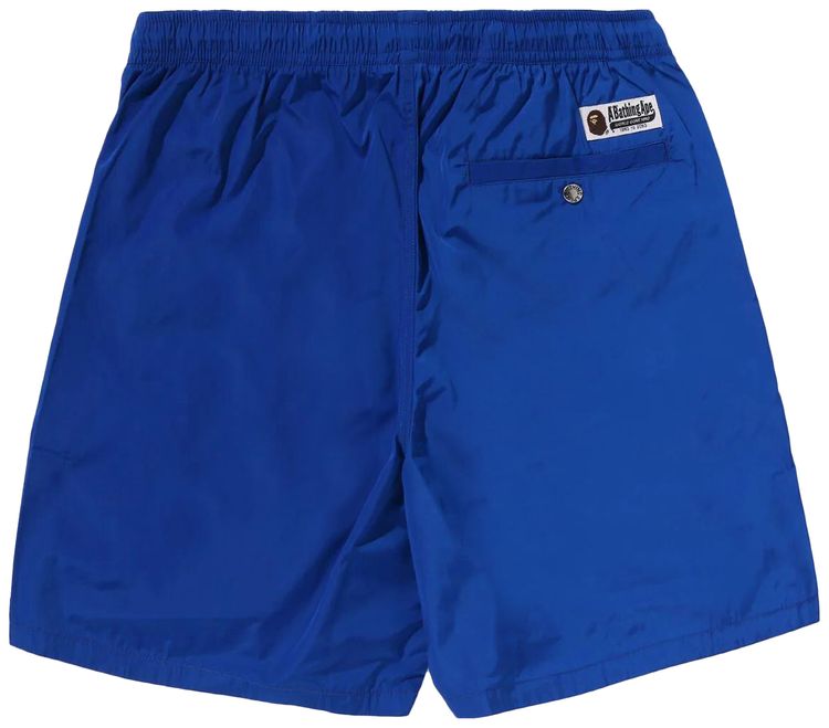 BAPE Ape Head One Point Beach Shorts Blue