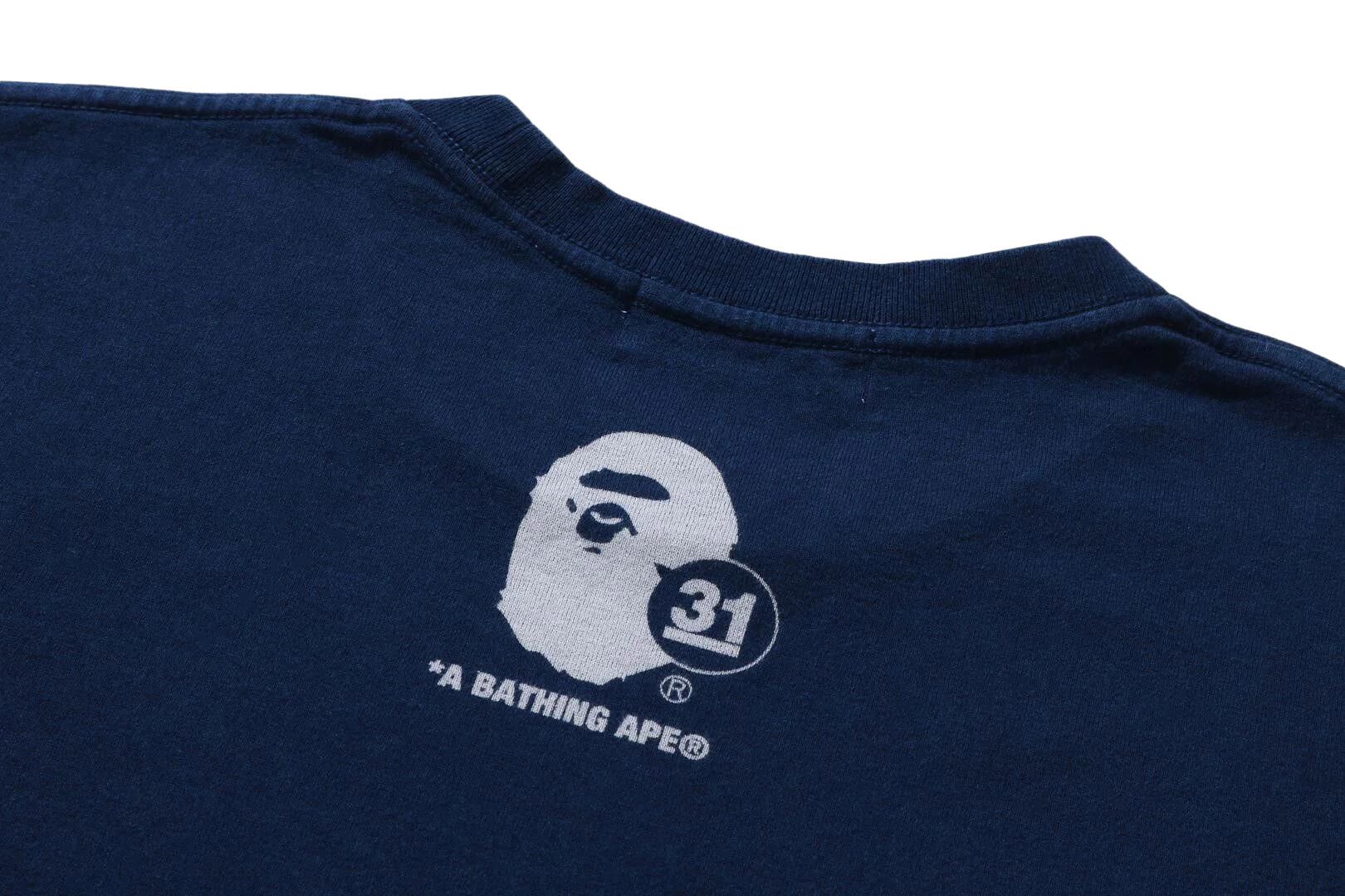 Buy BAPE A Bathing Ape 31st Anniv. Ape Head Tee 'Indigo