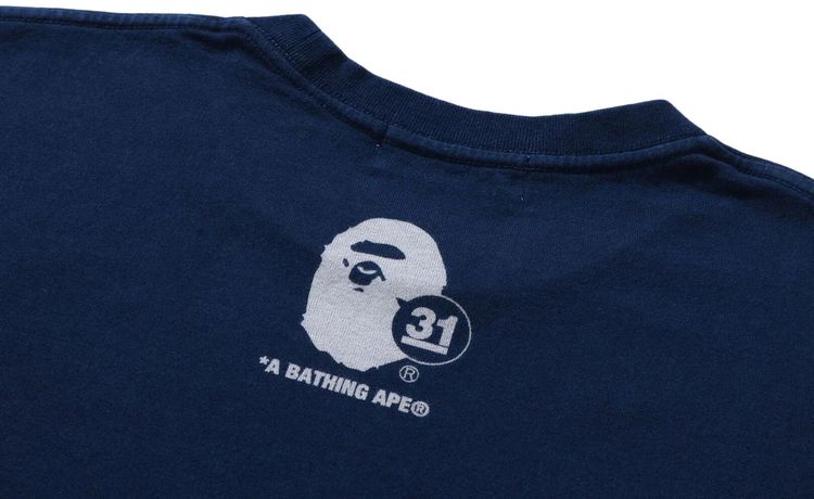 BAPE A Bathing Ape 31st Anniv Ape Head Tee Indigo