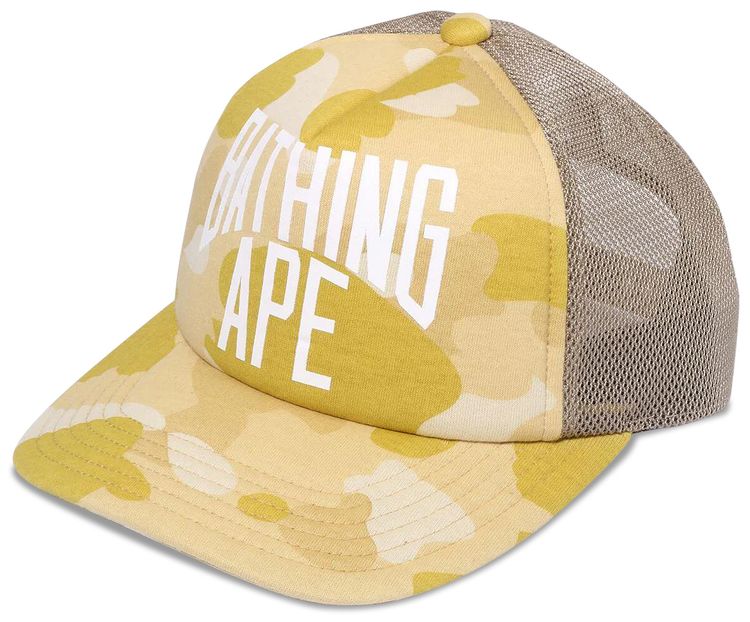 BAPE Color Camo NYC Logo Mesh Cap Yellow