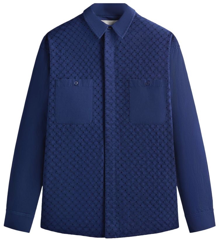 Kith Lattice Floral Long Sleeve Apollo Shirt Cave