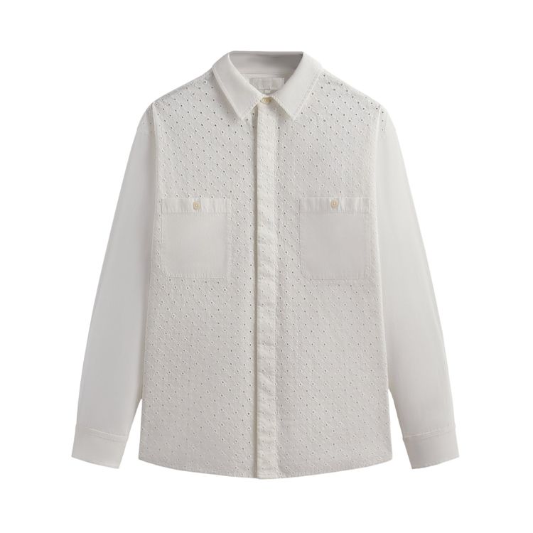 Kith Lattice Floral Long Sleeve Apollo Shirt Silk