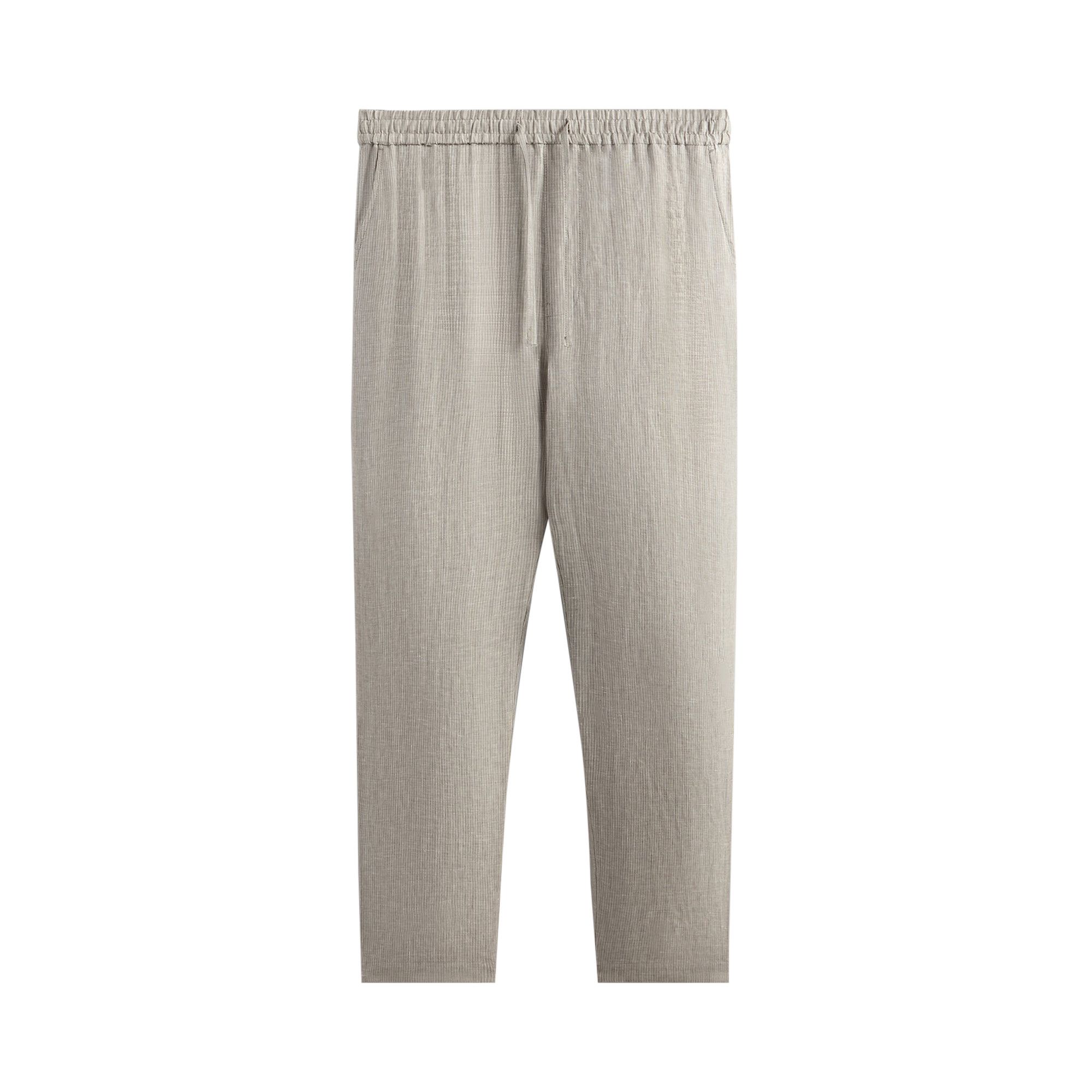 Buy Kith Pinstripe Linen Barrow Pant 'Light Heather Grey