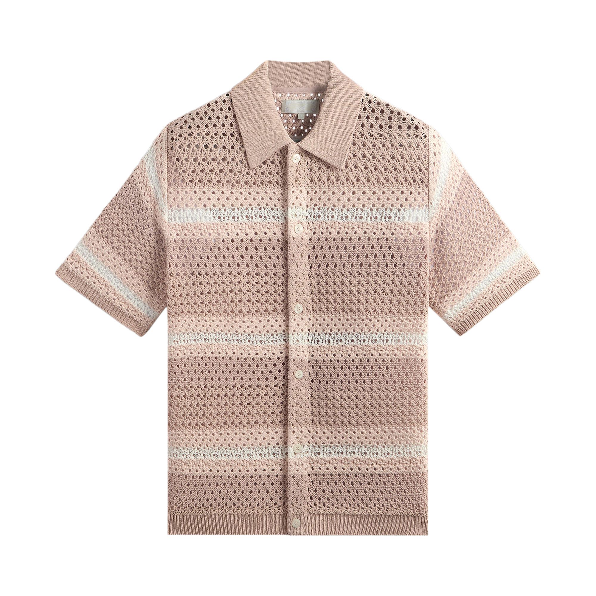 Buy Kith Thompson Crochet Button Down Shirt 'Frosty Rose