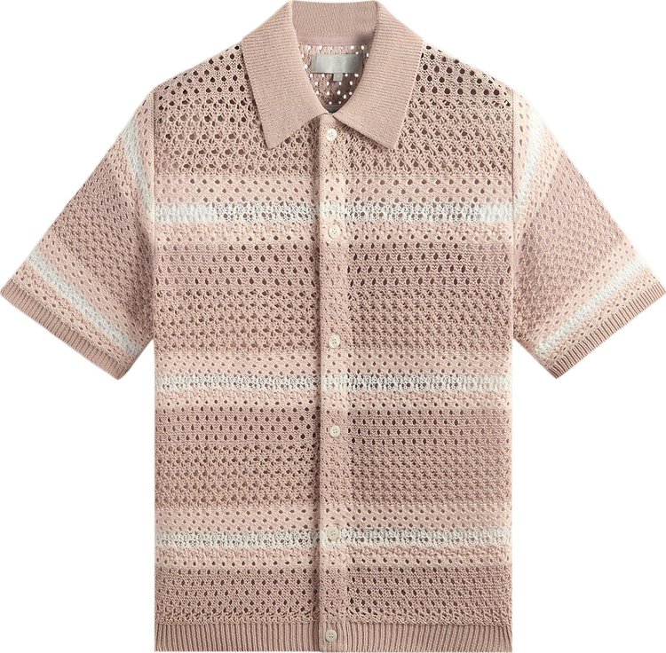 Kith Thompson Crochet Button Down Shirt Frosty Rose