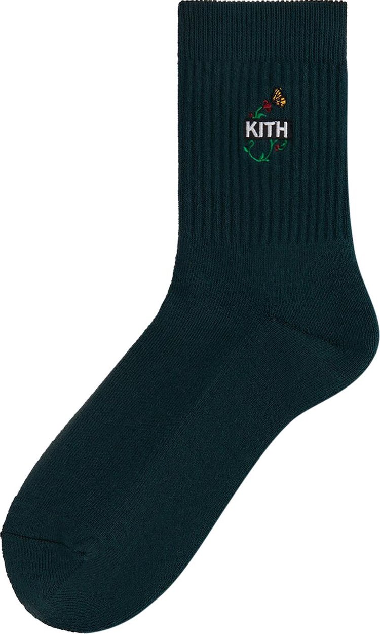 Kith Butterfly Box Logo Mid Crew Socks Stadium