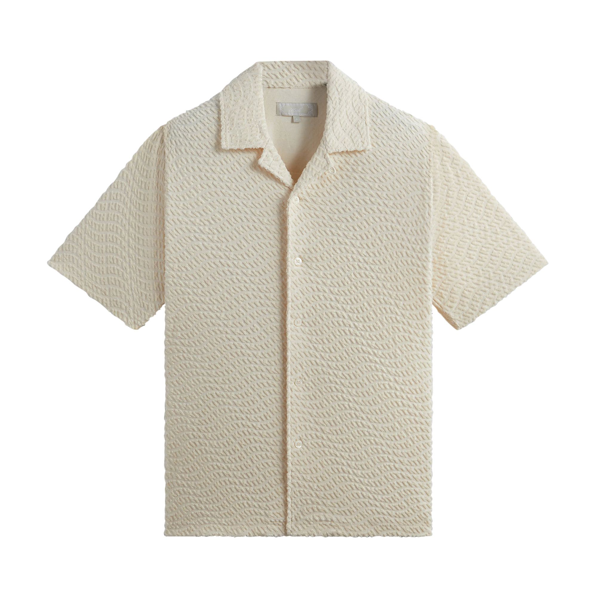 Size xs Kith Wavy Monogram Towel Terry Thompson Shirt 'Sandrift'