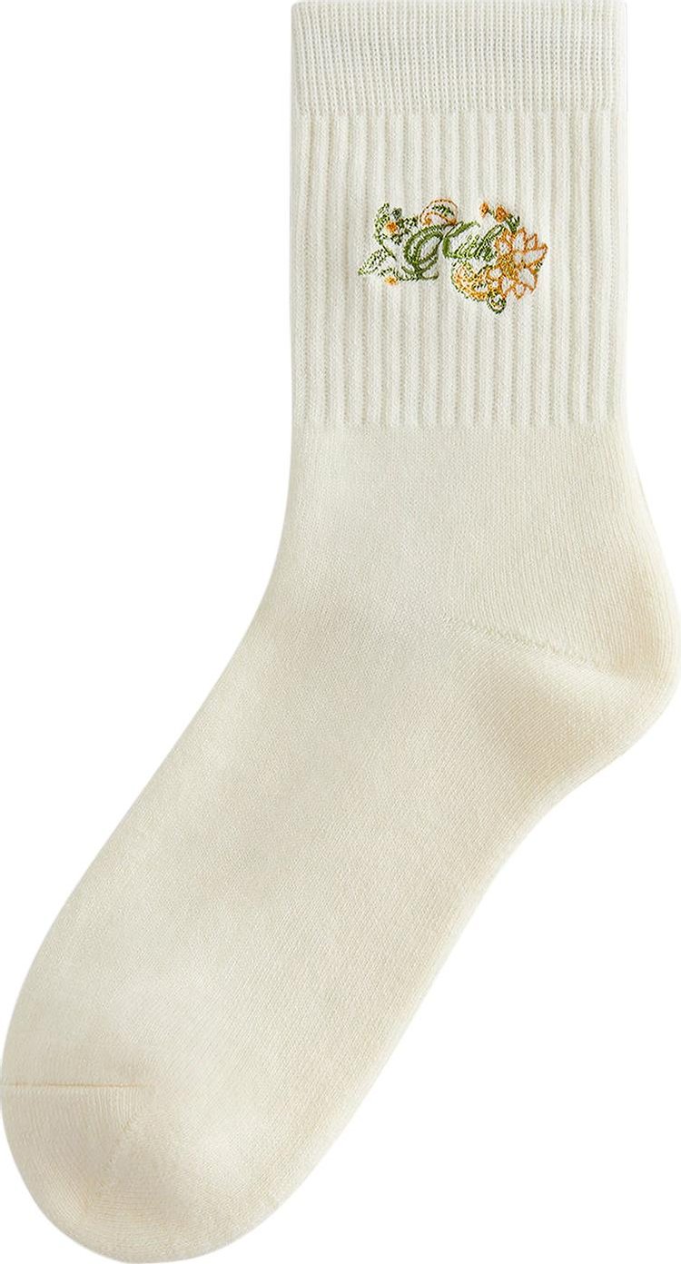 Kith Paisley Embroidery Mid Length Crew Socks Silk