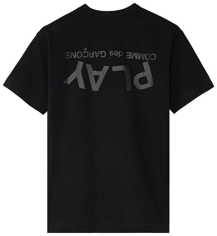 Comme des Garcons PLAY Logo Print T Shirt Black