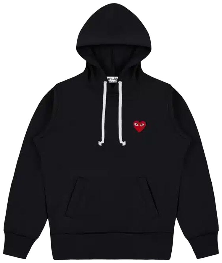 Comme des Garcons PLAY Heart Emblem Hoodie Black