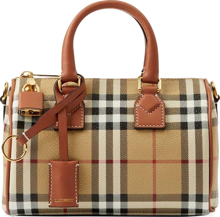 Burberry Check Bowling Bag 'Archive Beige/Briar Brown'