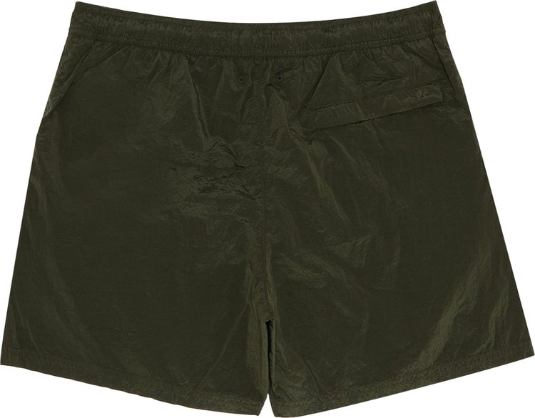 Stone Island Compass Motif Swim Shorts Olive