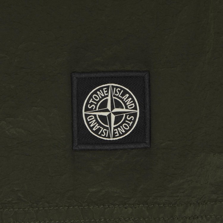 Stone Island Compass Motif Swim Shorts Olive