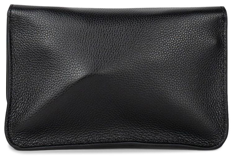 Marni Logo Embroidered Leather Belt Bag Black