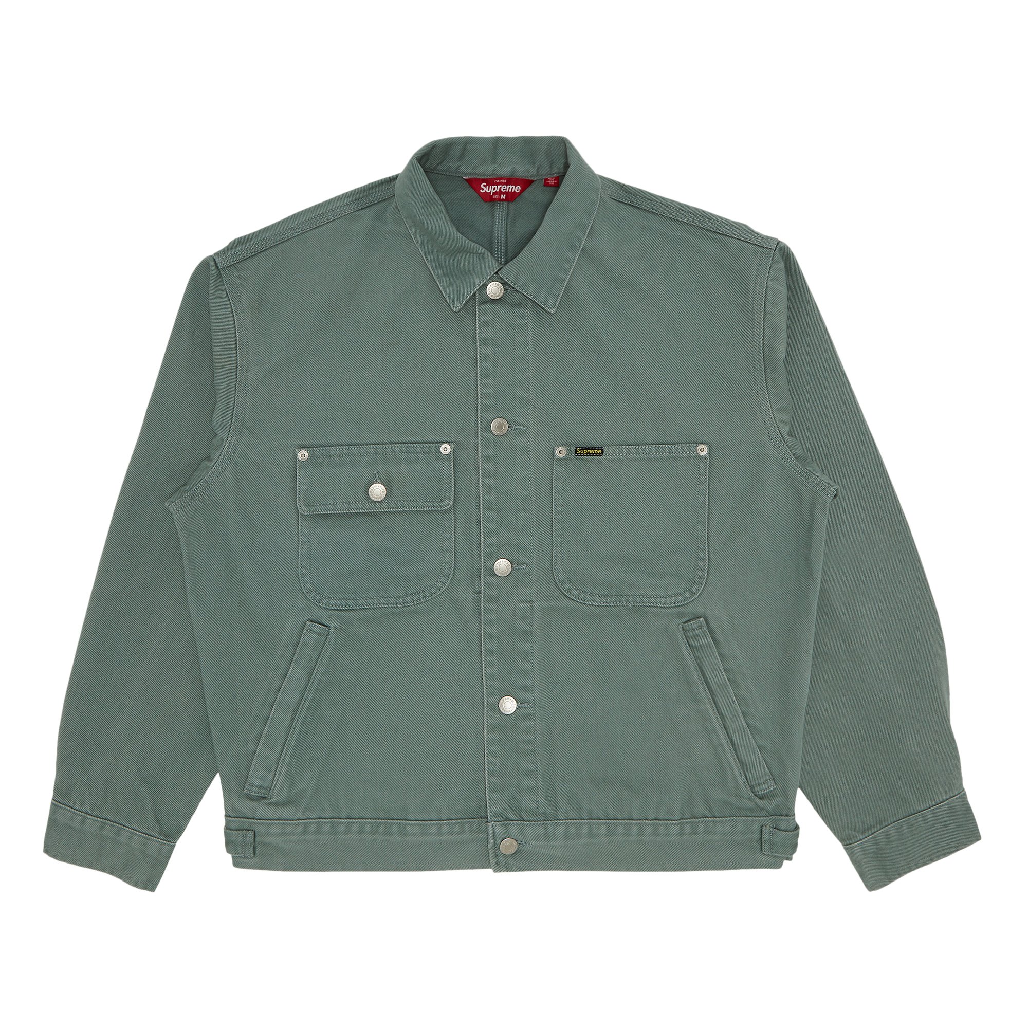 Supreme Denim Chore Trucker Jacket 'Mint' | Green | Men's Size S