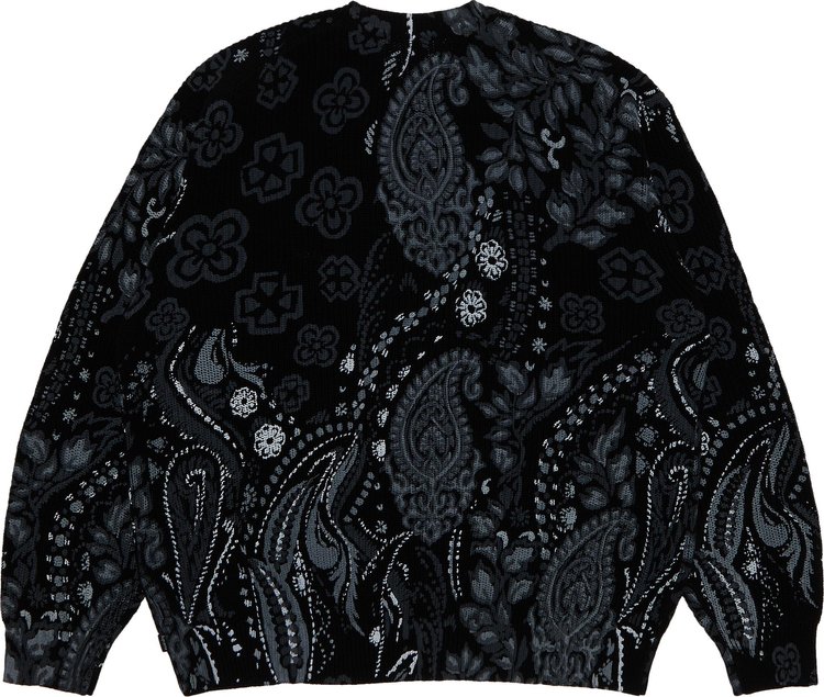 Supreme Printed Paisley Sweater Black