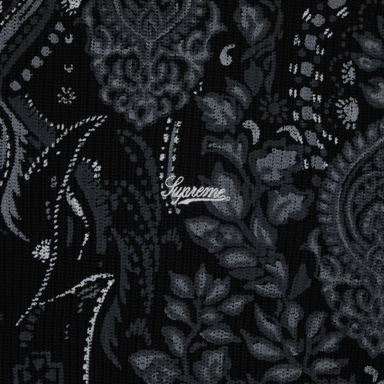 Supreme Printed Paisley Sweater Black