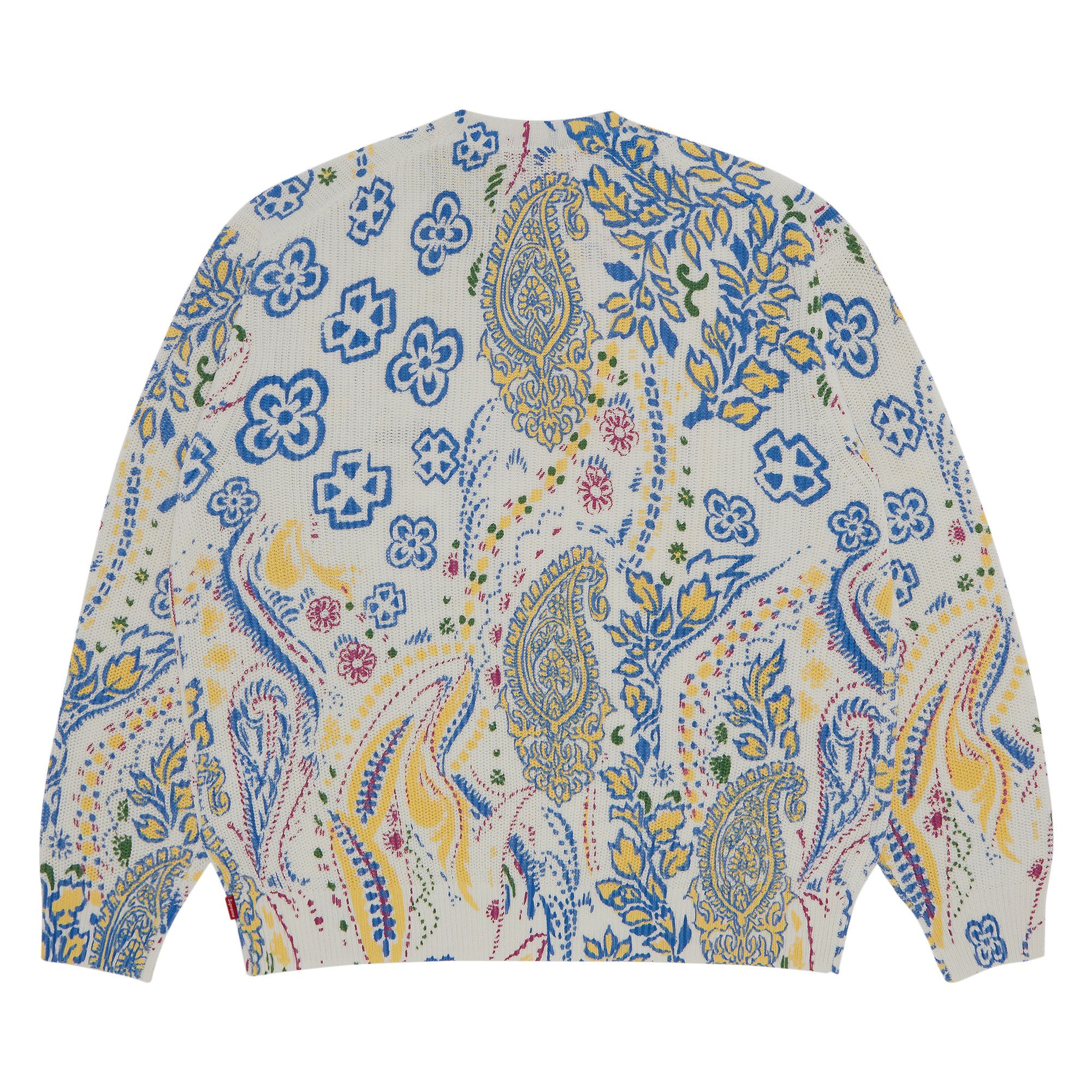 Buy Supreme Printed Paisley Sweater 'White' - SS24SK34 WHITE