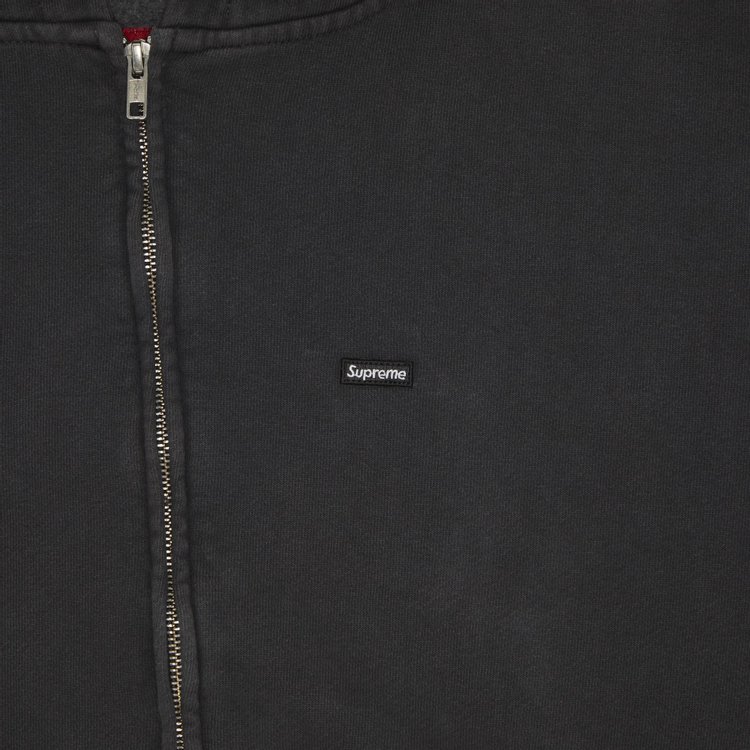 Supreme Overdyed Small Box Zip Up Hooded Sweatshirt Black