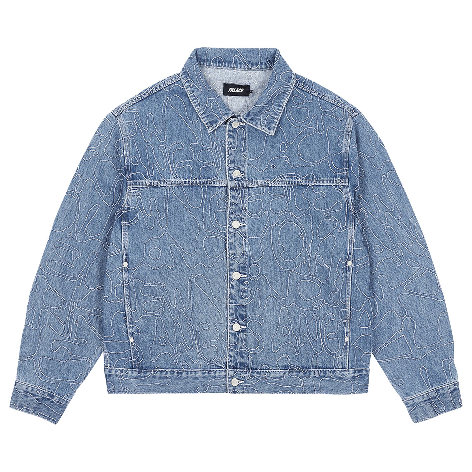 Buy Palace Splat Denim Jacket 'Stone Wash' - P26JK070 | GOAT