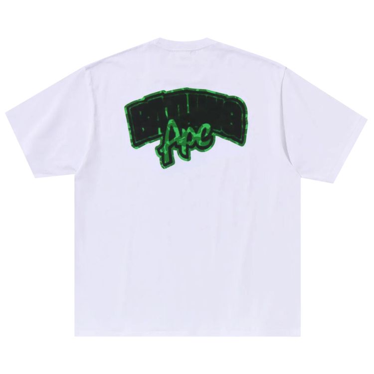 BAPE Spray Frankenstein Relaxed Fit Tee White