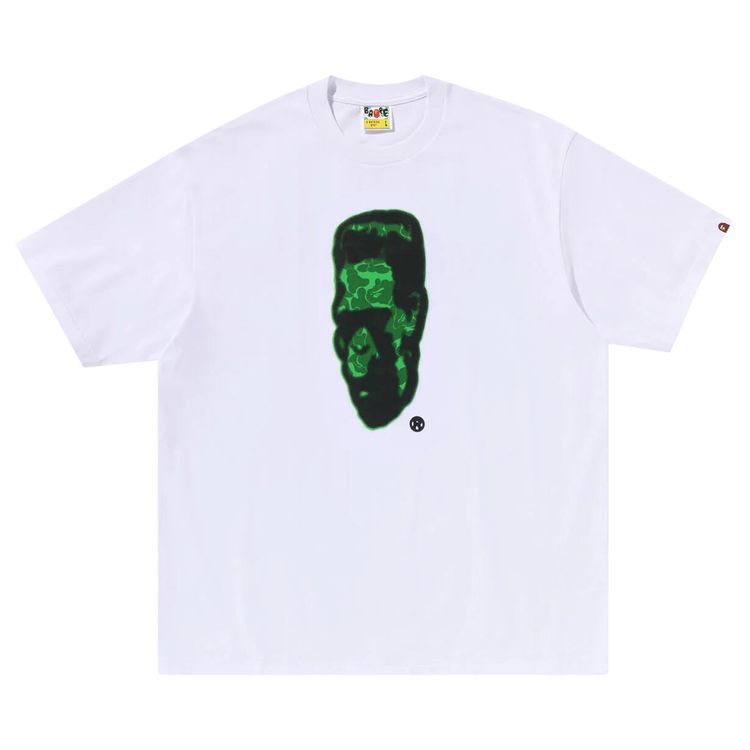 BAPE Spray Frankenstein Relaxed Fit Tee White