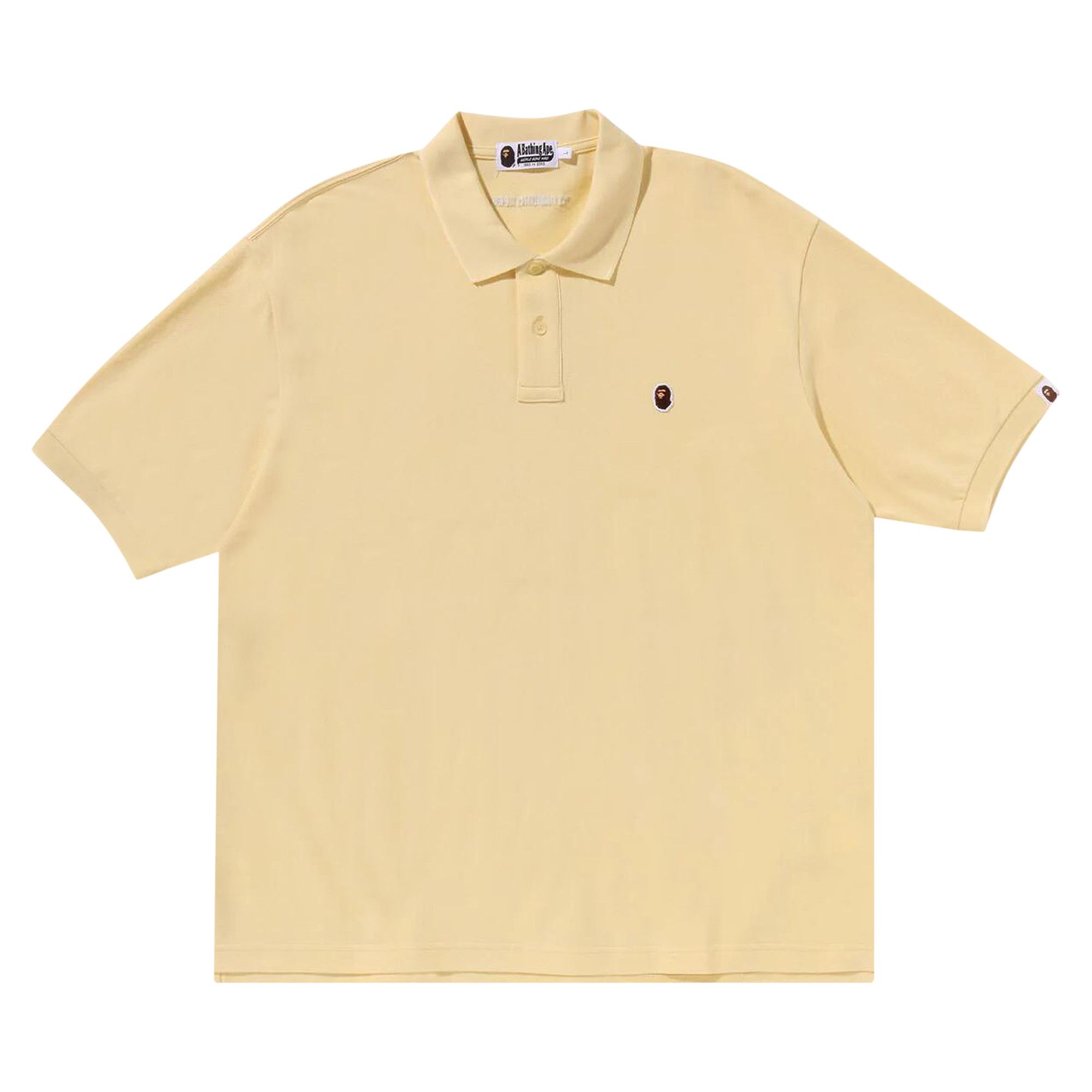 Buy BAPE Ape Head One Point Polo 'Yellow' - 1K30 112 302