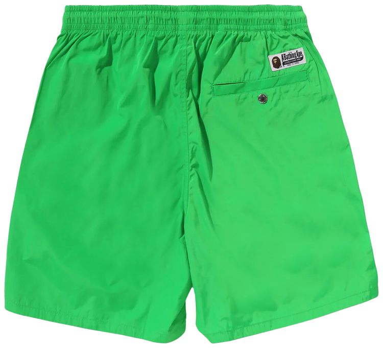 BAPE Ape Head One Point Beach Shorts Green