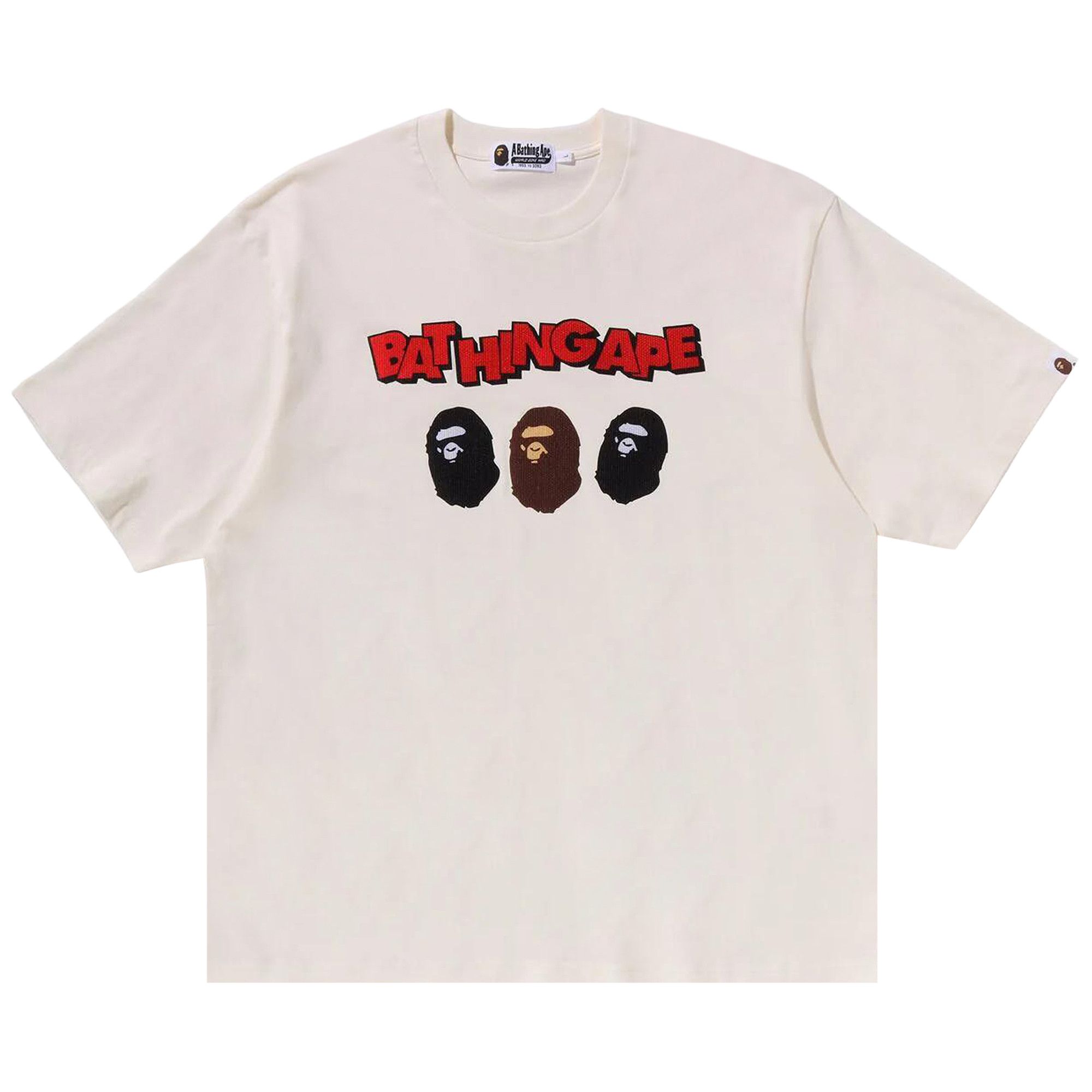 BAPE Tシャツ 3点セット Buy BAPE Triple Ape Head Relaxed Fit Tee 'Ivory' - 1K30 109 323