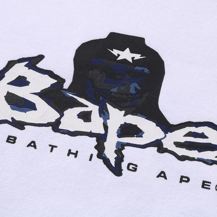 BAPE Color Camo Mad Ape Tee White
