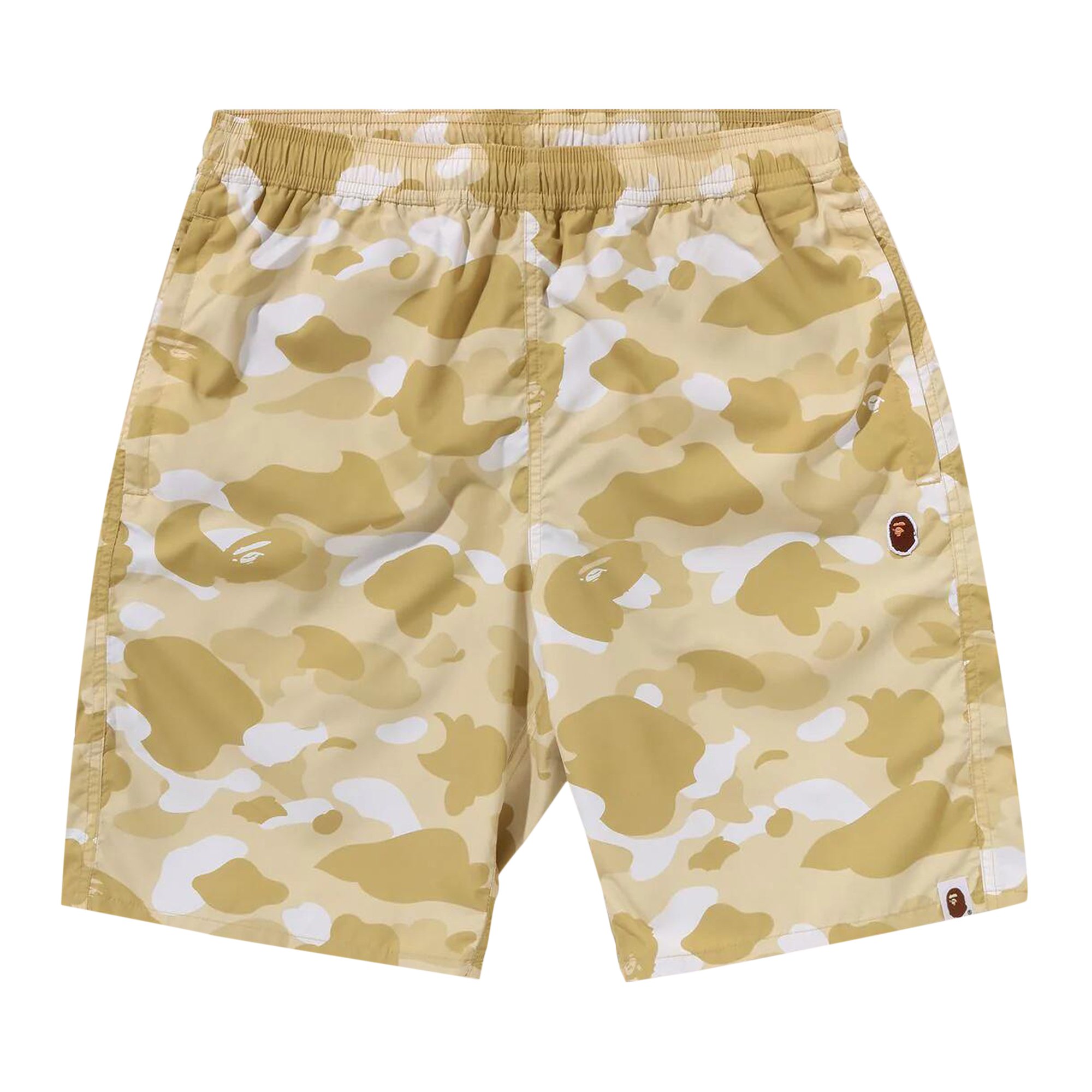 Bape Color Camo Ape Head One Point Beach Shorts 'Yellow' | Men's Size XL