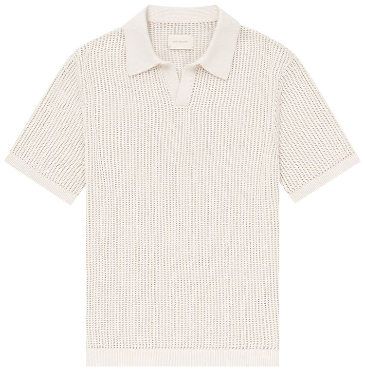 Aime Leon Dore Mesh Knit Polo Coconut Milk