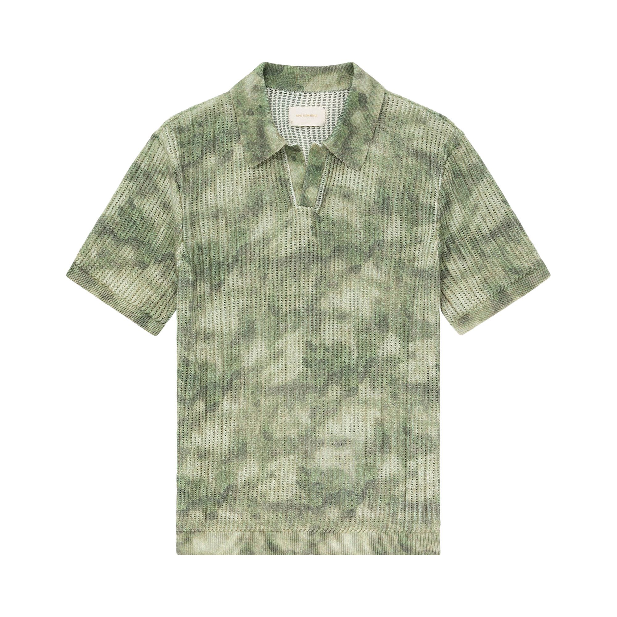 Buy Aimé Leon Dore Mesh Knit Polo 'Green Camo' - SS24KS001 GREE | GOAT