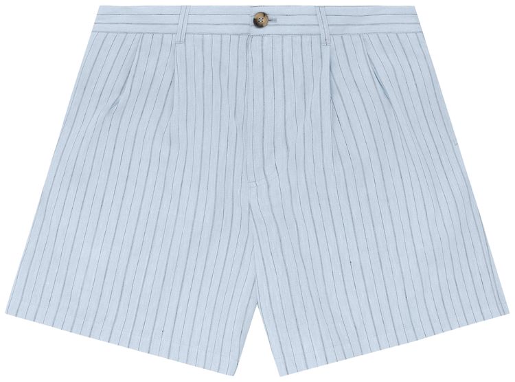 Aime Leon Dore Double Pleated Linen Short Light Blue Stripes