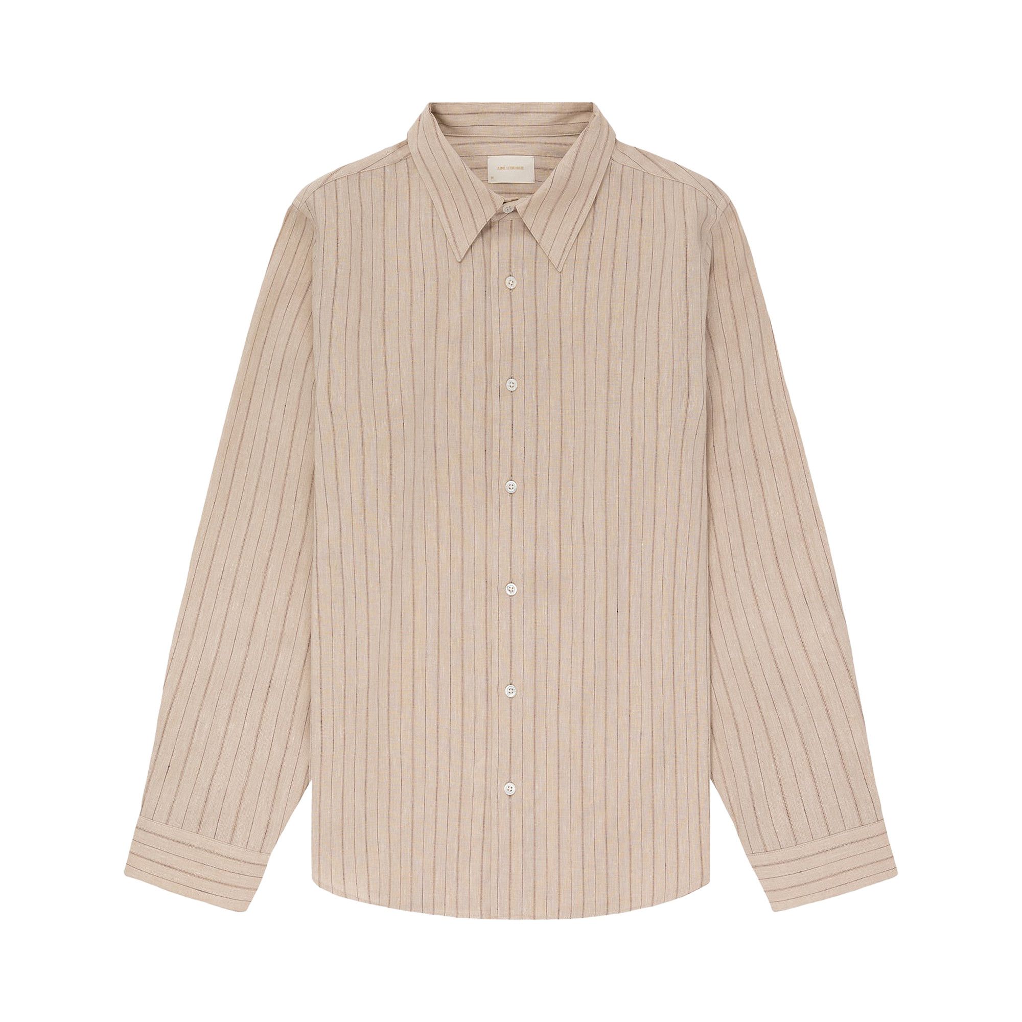 Buy Aimé Leon Dore Striped Linen Shirt 'Sand Stripe' - SS24WT022