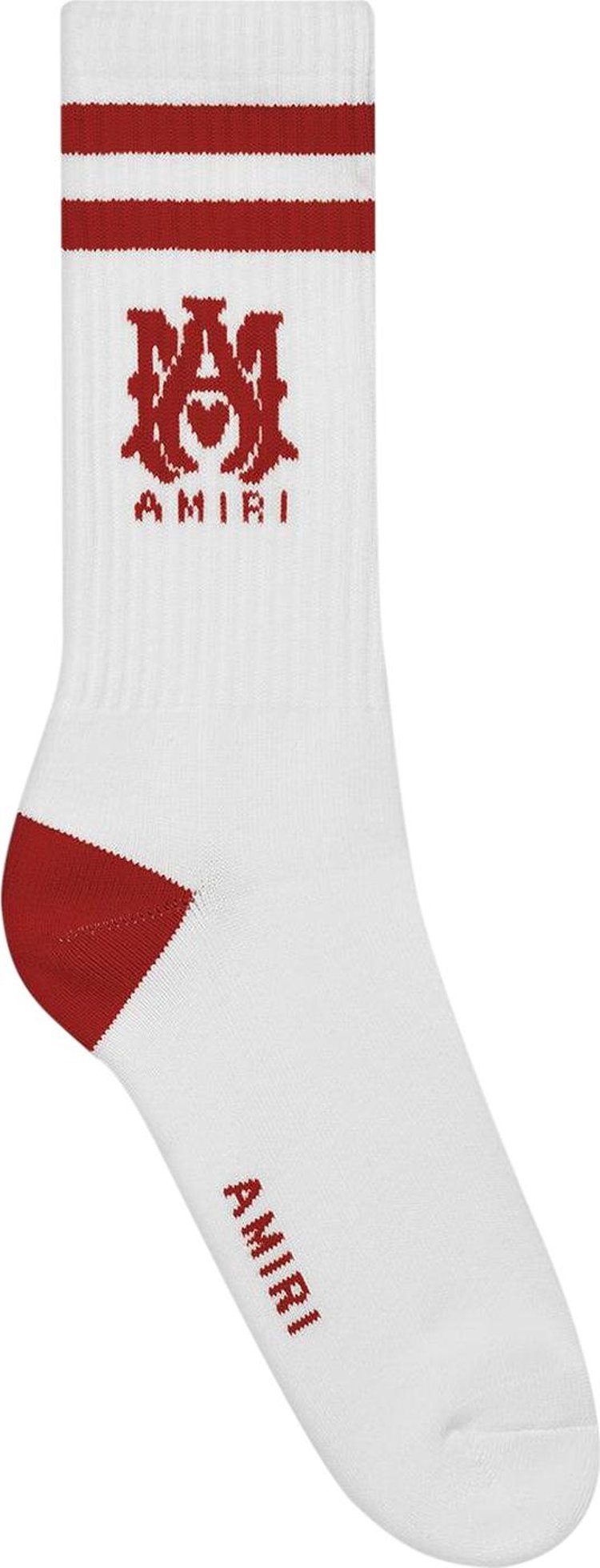 Amiri MA Stripe Socks WhiteSun Dried Tomato