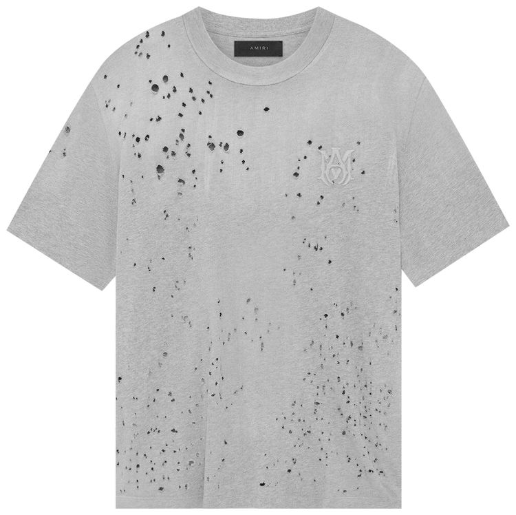 Amiri MA Shotgun Embroidered Tee Grey