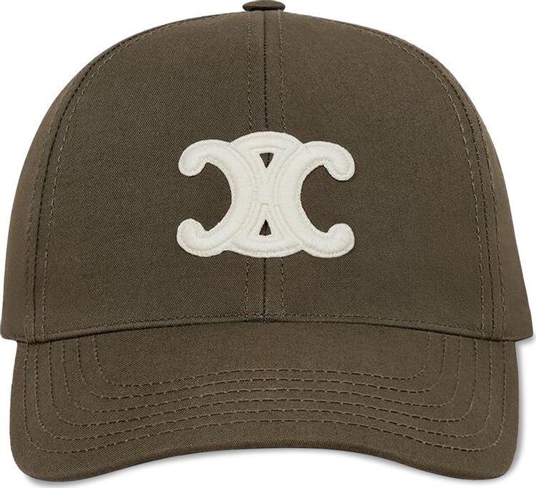 CELINE Triomphe Baseball Cap Khaki