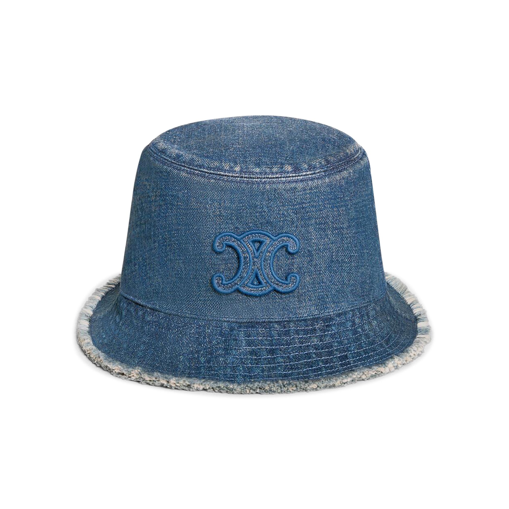 ハット CELINE Triomphe bucket hat in raffio TRIOMPHE BUCKET HAT IN raffia - HONEY/CREAM | CELINE