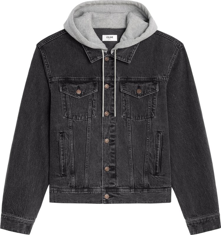 CELINE Trucker Jacket Charcoal Wash