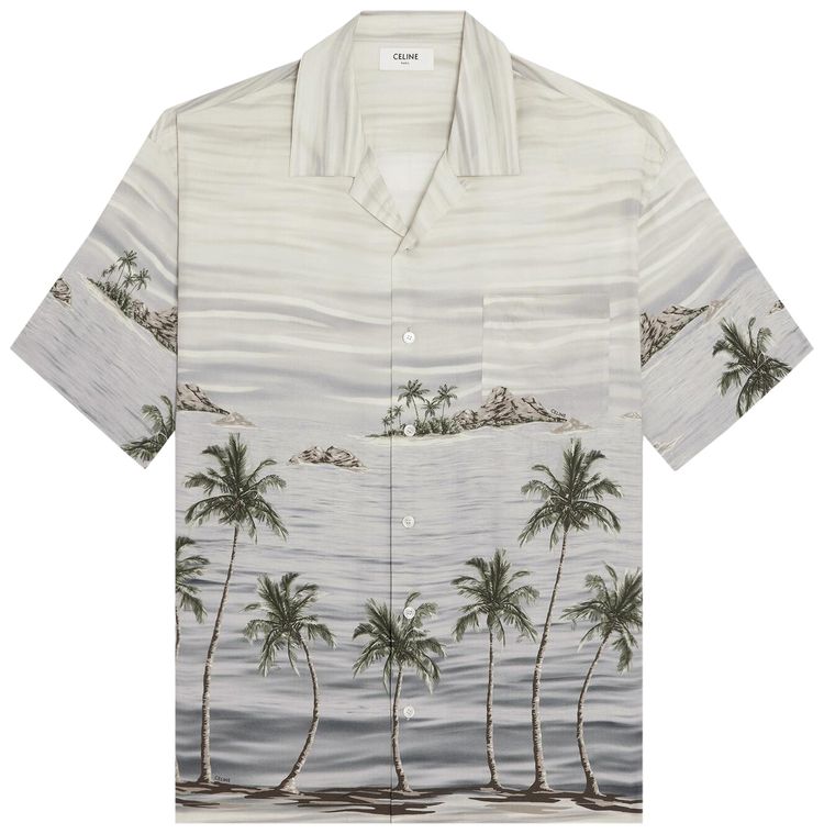 CELINE Hawaiian Shirt CraieGris