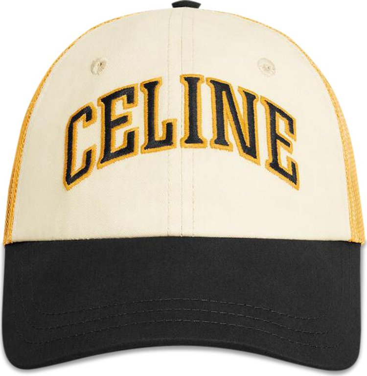 CELINE Mesh Baseball Cap VanillaYellowBlack