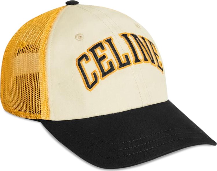 CELINE Mesh Baseball Cap VanillaYellowBlack