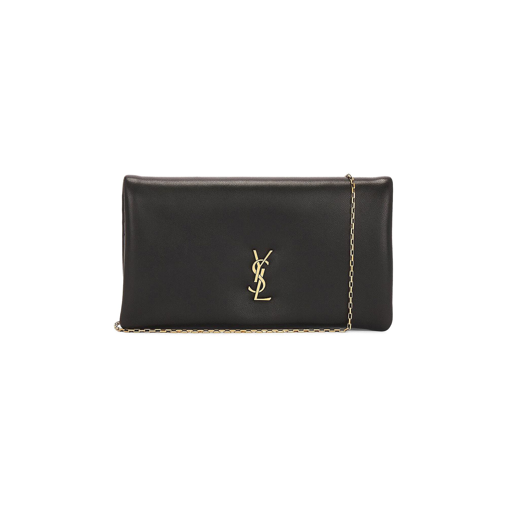 Saint laurent wallet on chain black on sale