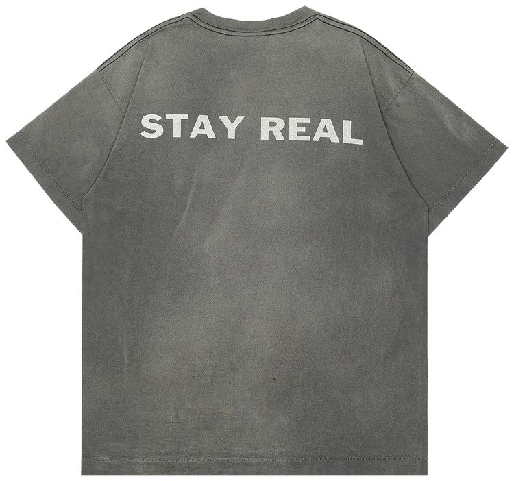 Saint Michael Stay Real Short Sleeve Tee Black