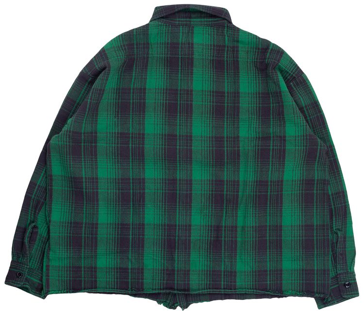 SAINT Mxxxxxx Check Long Sleeve Shirt GreenBlack