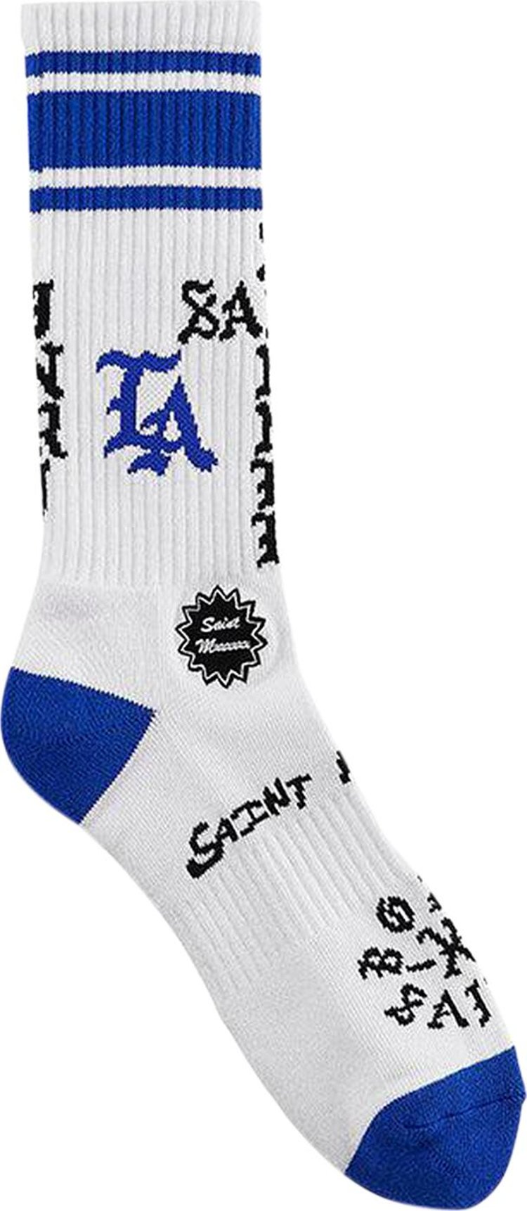 Saint Michael x Born x Raised LA Socks White