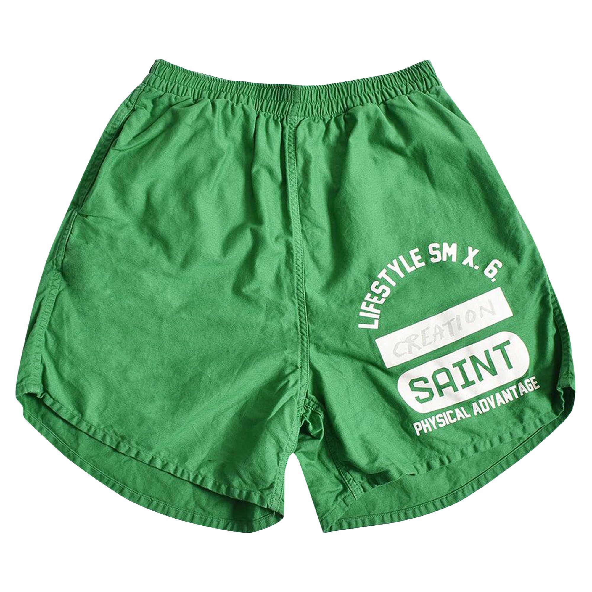 【大人気★】*Saint Mxxxxxx* EASY SHORTS CREATION Buy SAINT Mxxxxxx Creation Easy Shorts 'Green' - SM YS8 0000